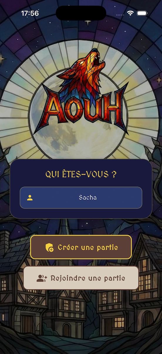 Écran d'accueil Aouh